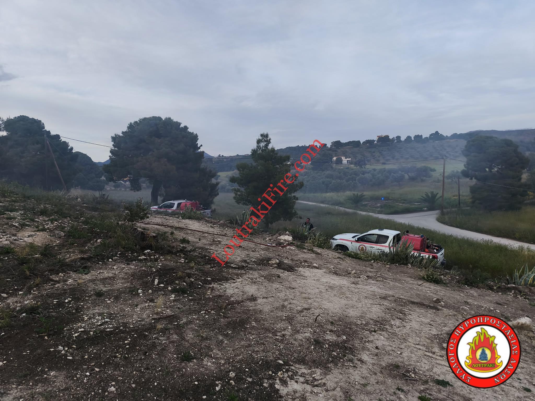 Άμεση Επέμβαση σε Πυρκαγιά στα Άσπρα Χώματα Λουτρακίου